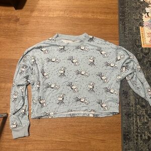 American Eagle Outfitters Light Blue Snoopy Lounge PJs